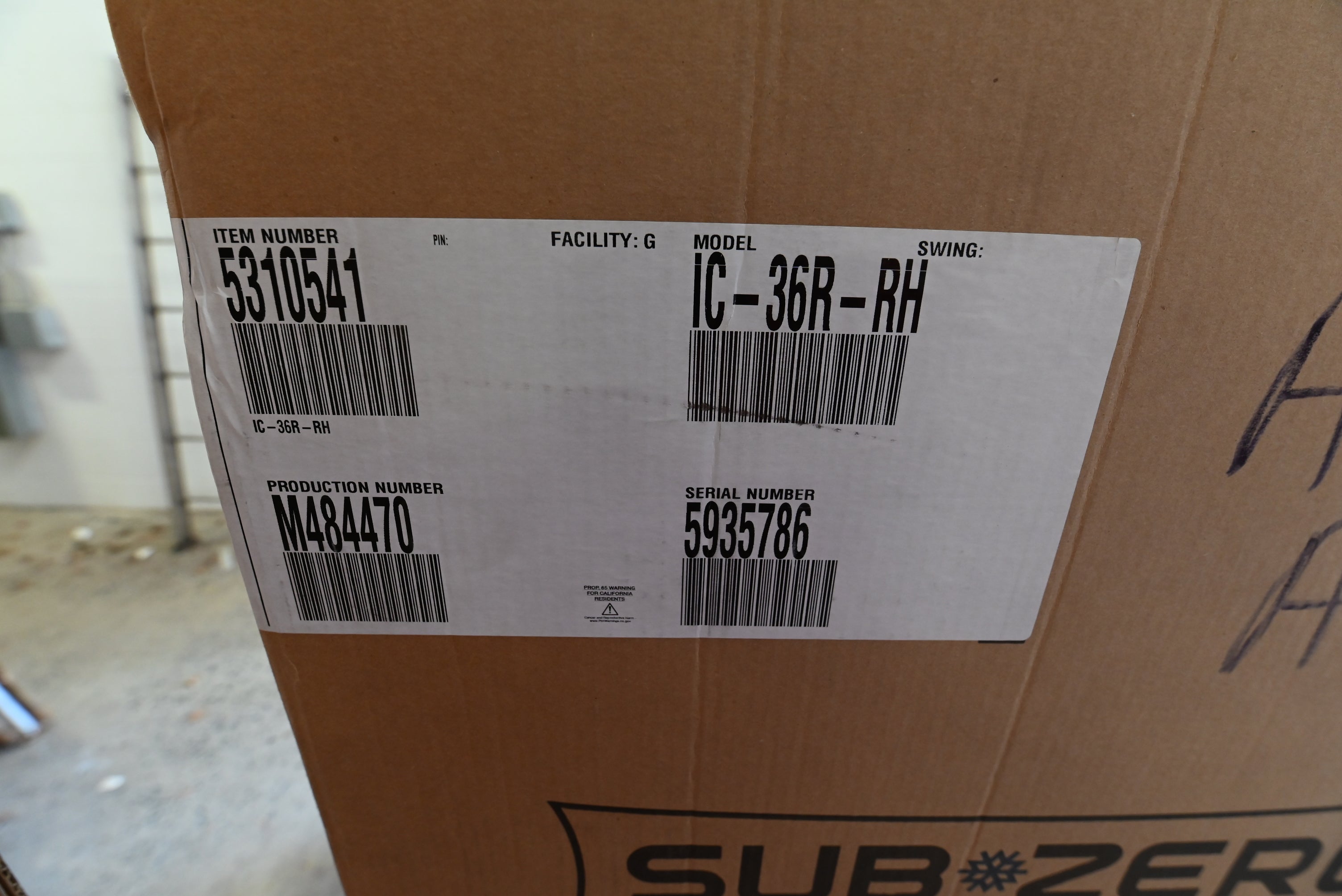 Sub-Zero IC-36R/RH 36" Panel Ready All Refrigerator Column