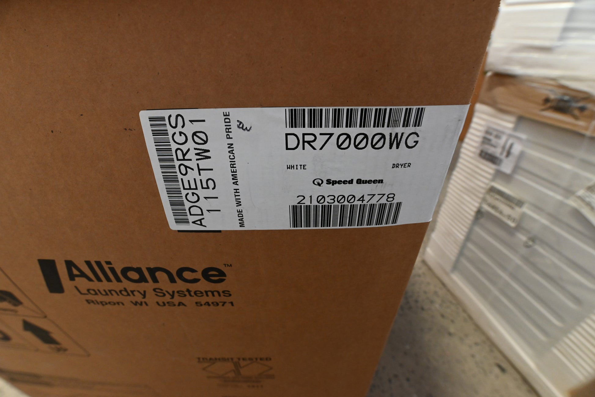 Speed Queen DR7000WG 27" White Front Load Gas Dryer