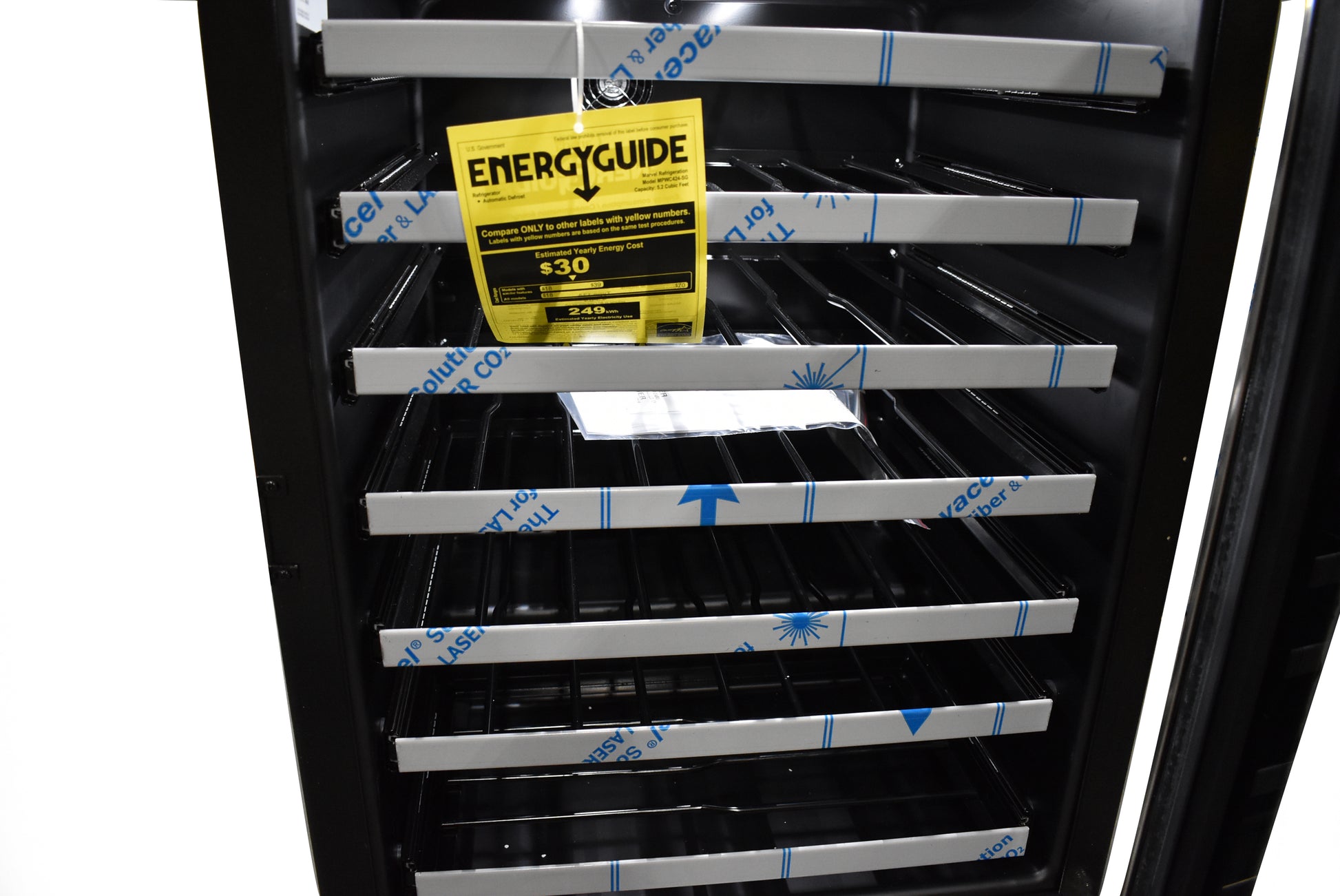 Marvel MPWC424SG31A 24" Stainless Steel and Glass Door Single Zone 48-Bottle Wine Cooler