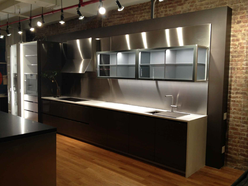 Ernestomeda Deluxe Chocolate Ganache Modern Showroom Display Kitchen