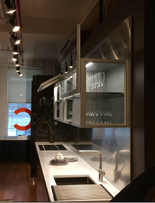 Ernestomeda Deluxe Chocolate Ganache Modern Showroom Display Kitchen