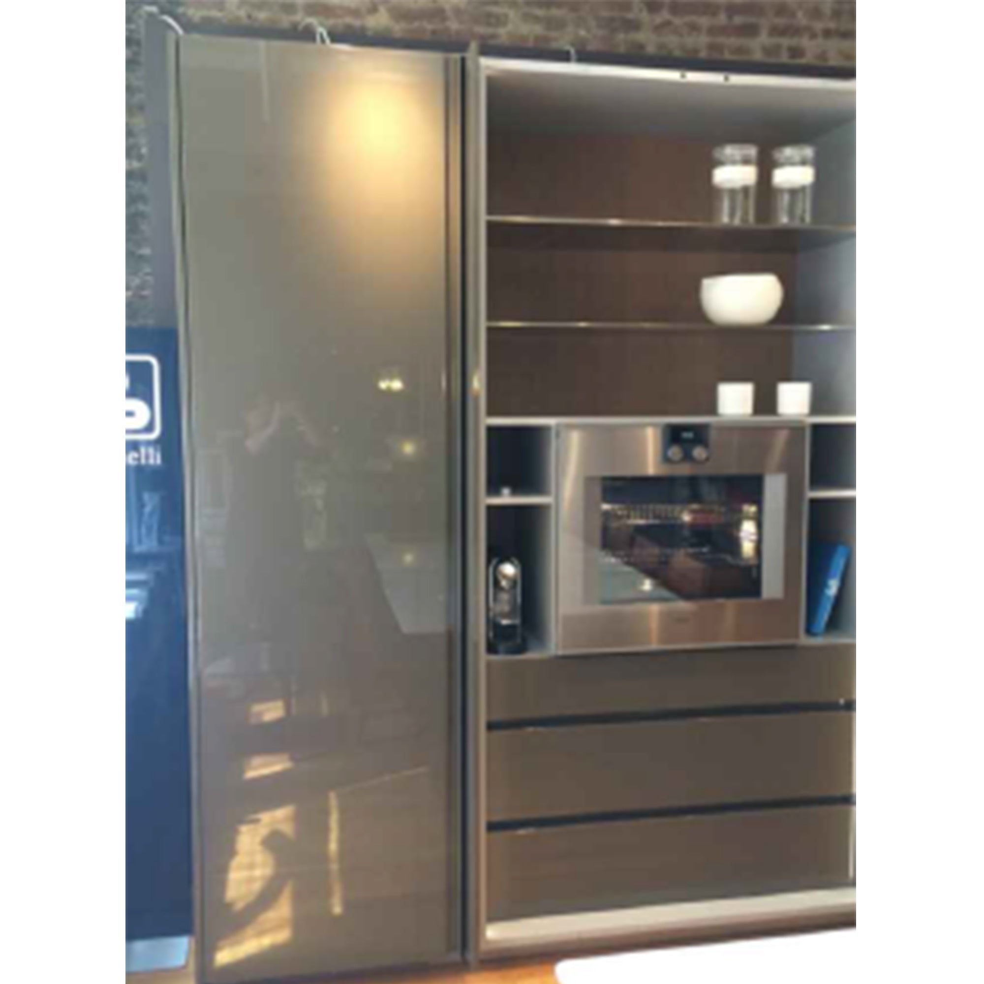 Ernestomeda Deluxe Chocolate Ganache Modern Showroom Display Kitchen