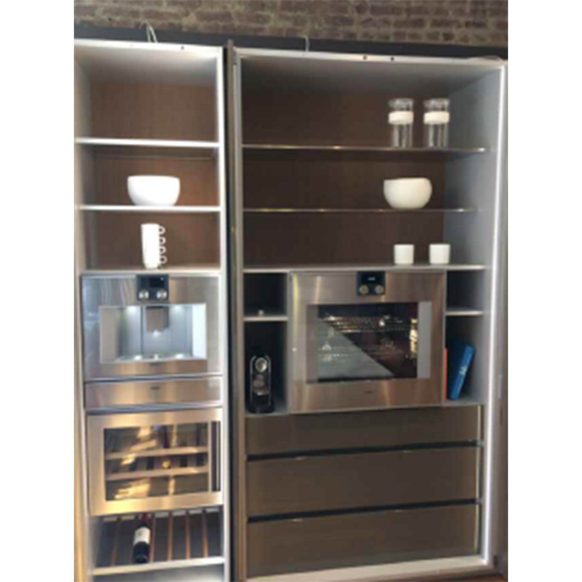 Ernestomeda Deluxe Chocolate Ganache Modern Showroom Display Kitchen