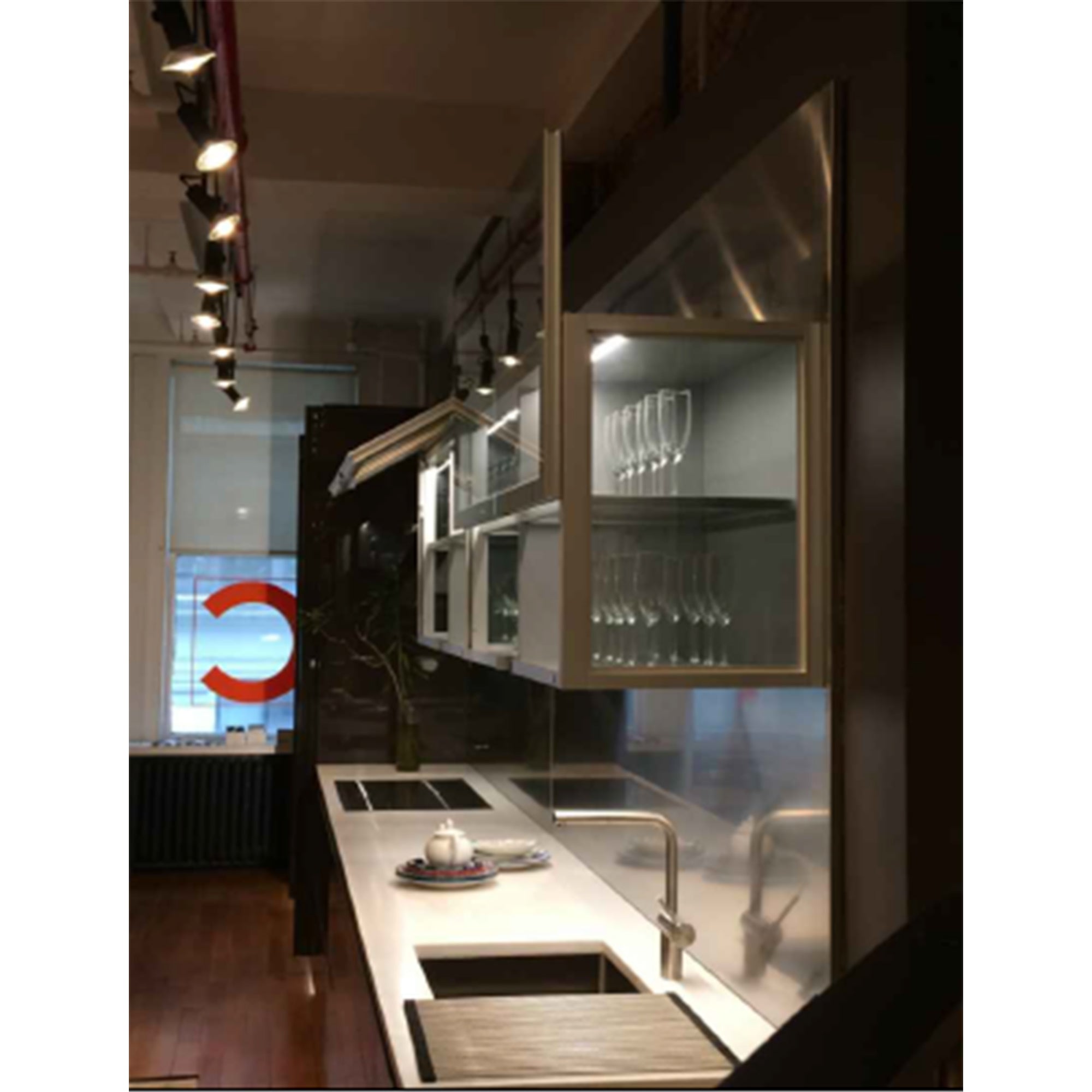 Ernestomeda Deluxe Chocolate Ganache Modern Showroom Display Kitchen