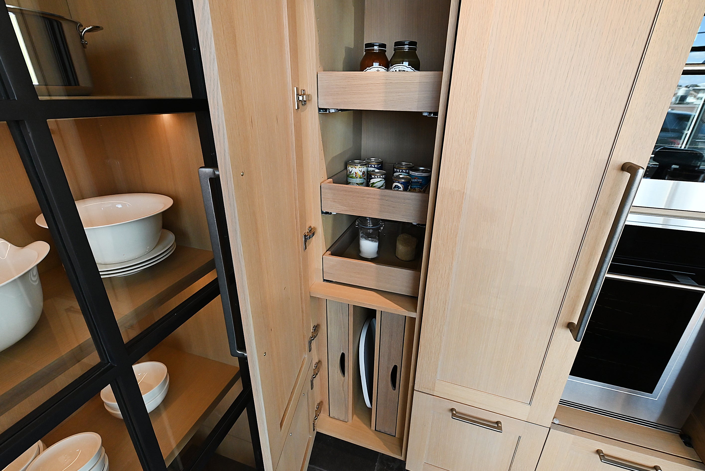 Quality Custom Marble & Onyx Flair Transitional Showroom Display Kitchen
