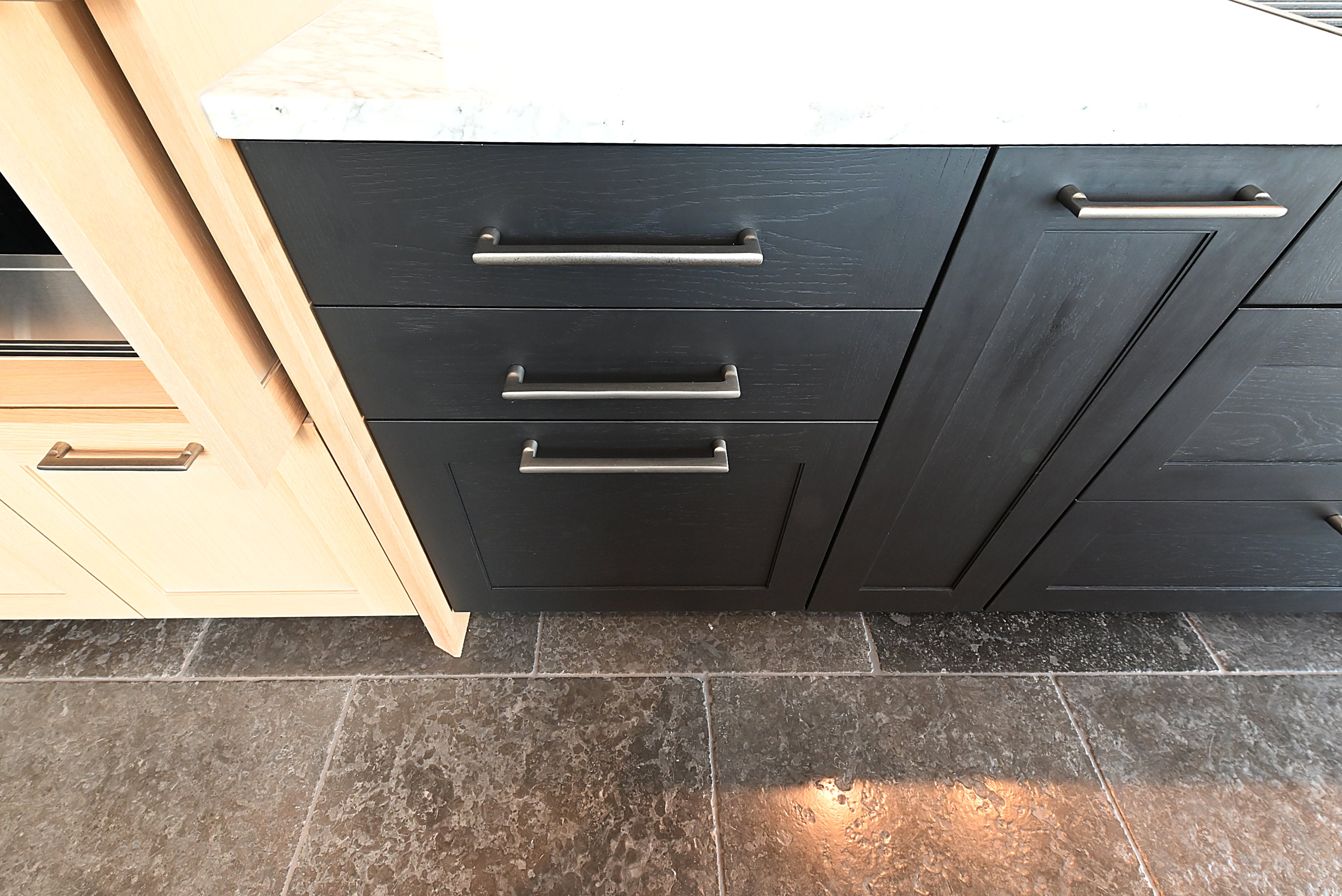 Quality Custom Marble & Onyx Flair Transitional Showroom Display Kitchen