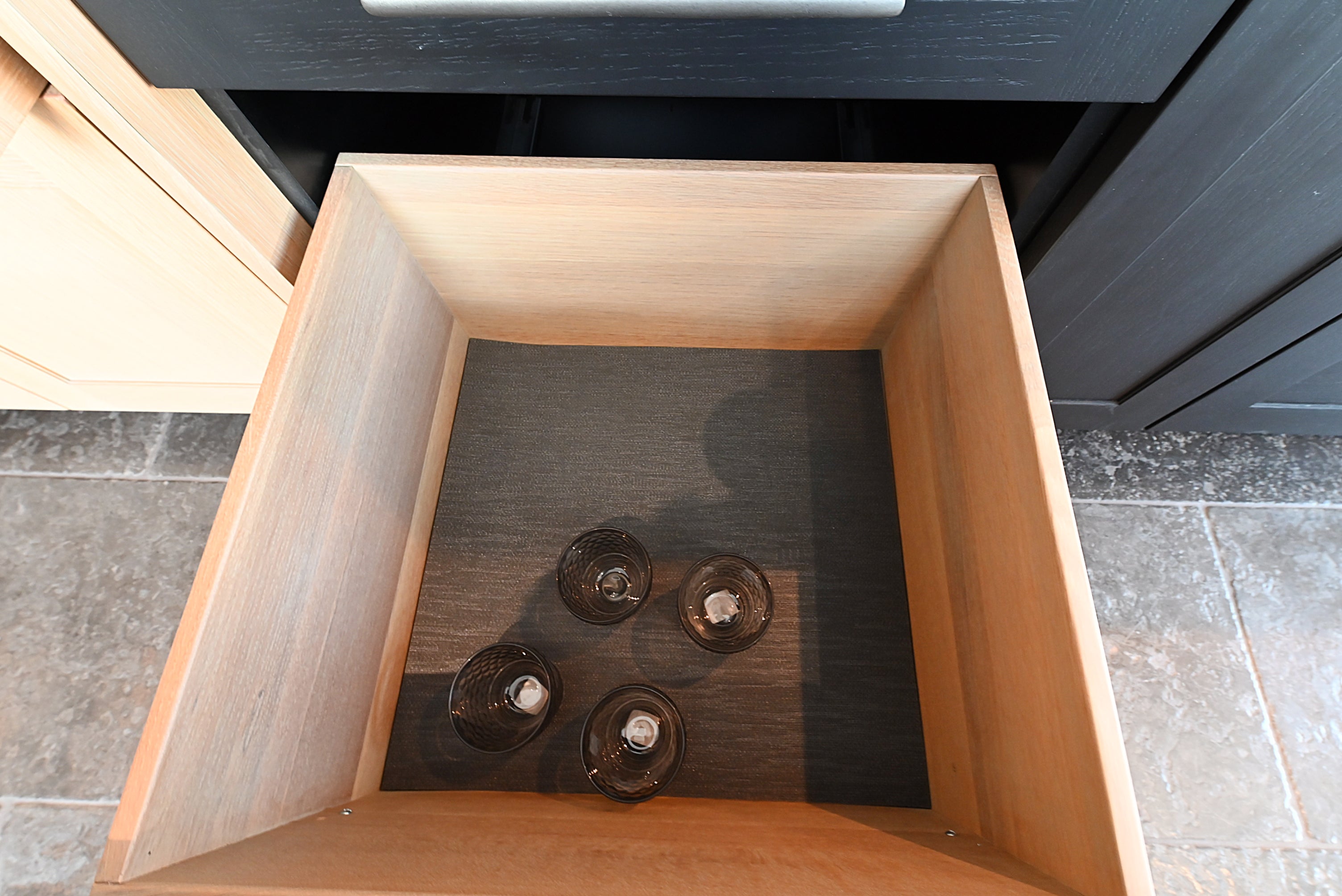 Quality Custom Marble & Onyx Flair Transitional Showroom Display Kitchen