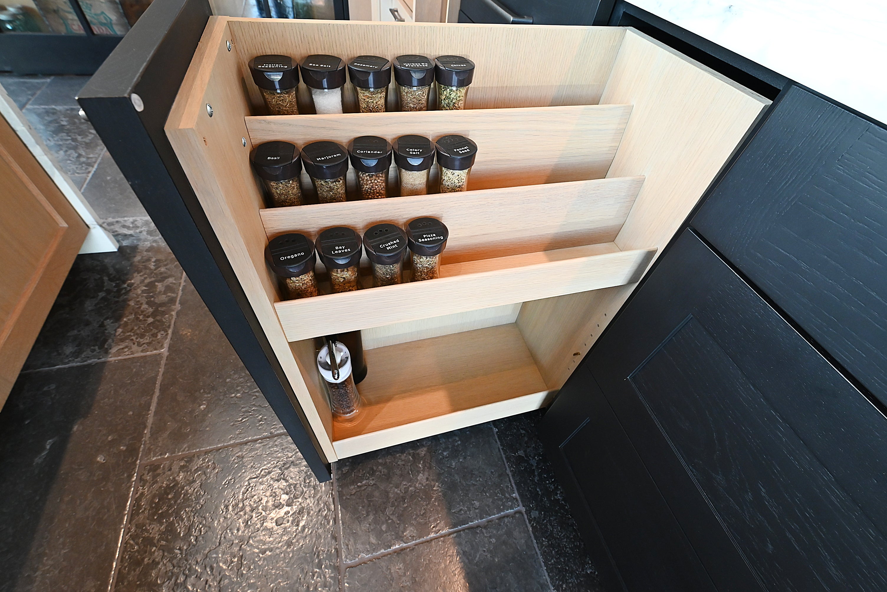 Quality Custom Marble & Onyx Flair Transitional Showroom Display Kitchen