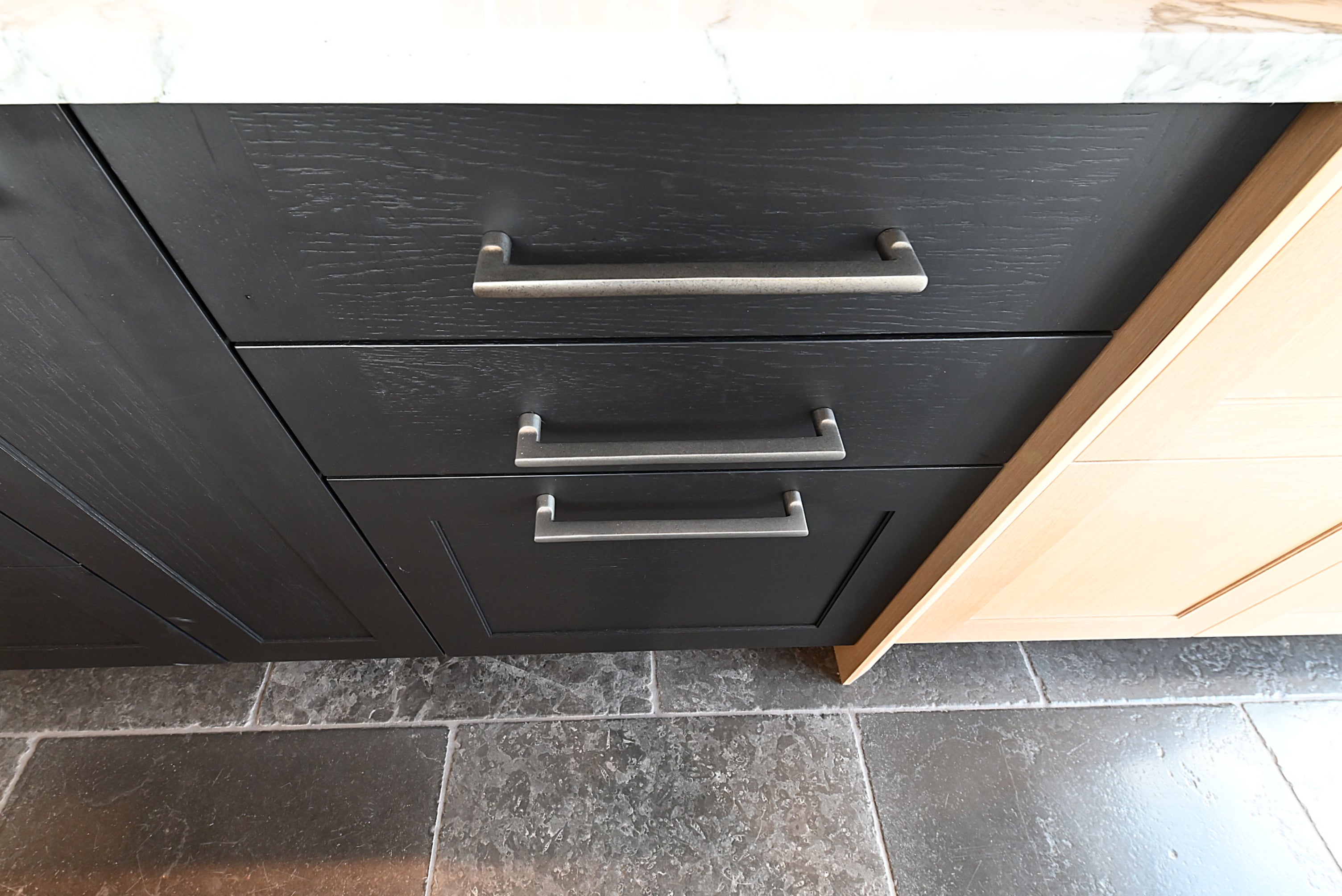 Quality Custom Marble & Onyx Flair Transitional Showroom Display Kitchen