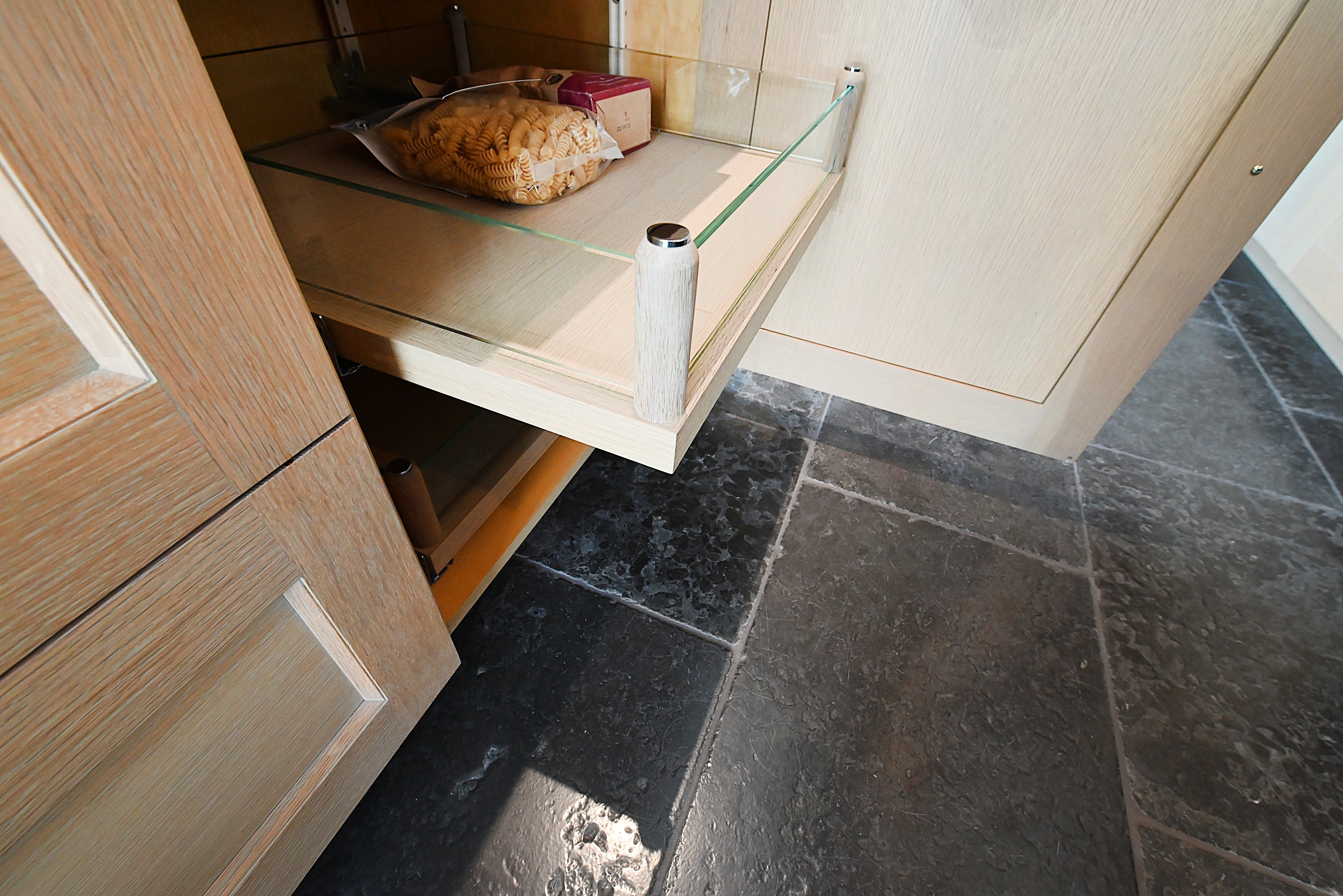 Quality Custom Marble & Onyx Flair Transitional Showroom Display Kitchen