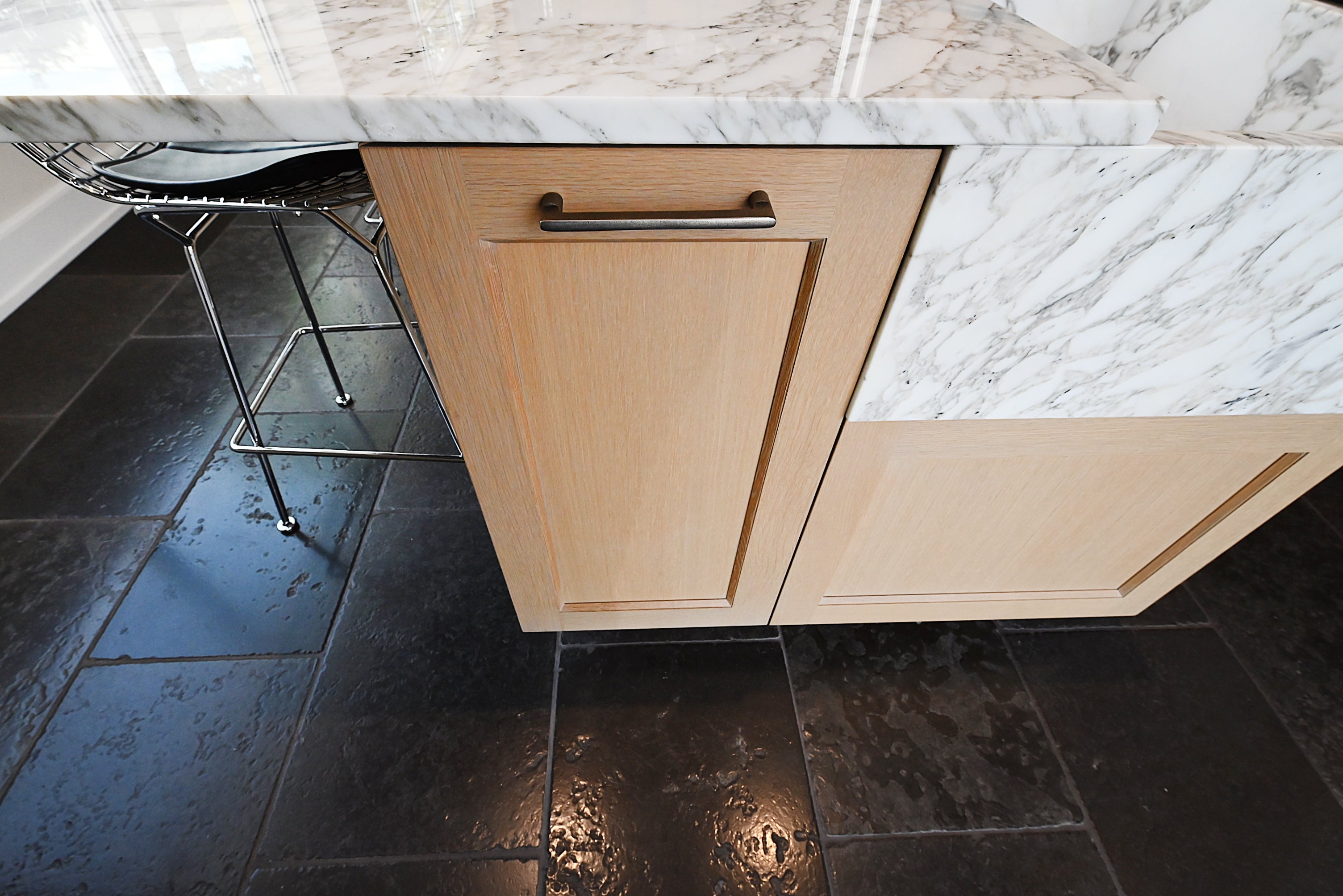 Quality Custom Marble & Onyx Flair Transitional Showroom Display Kitchen