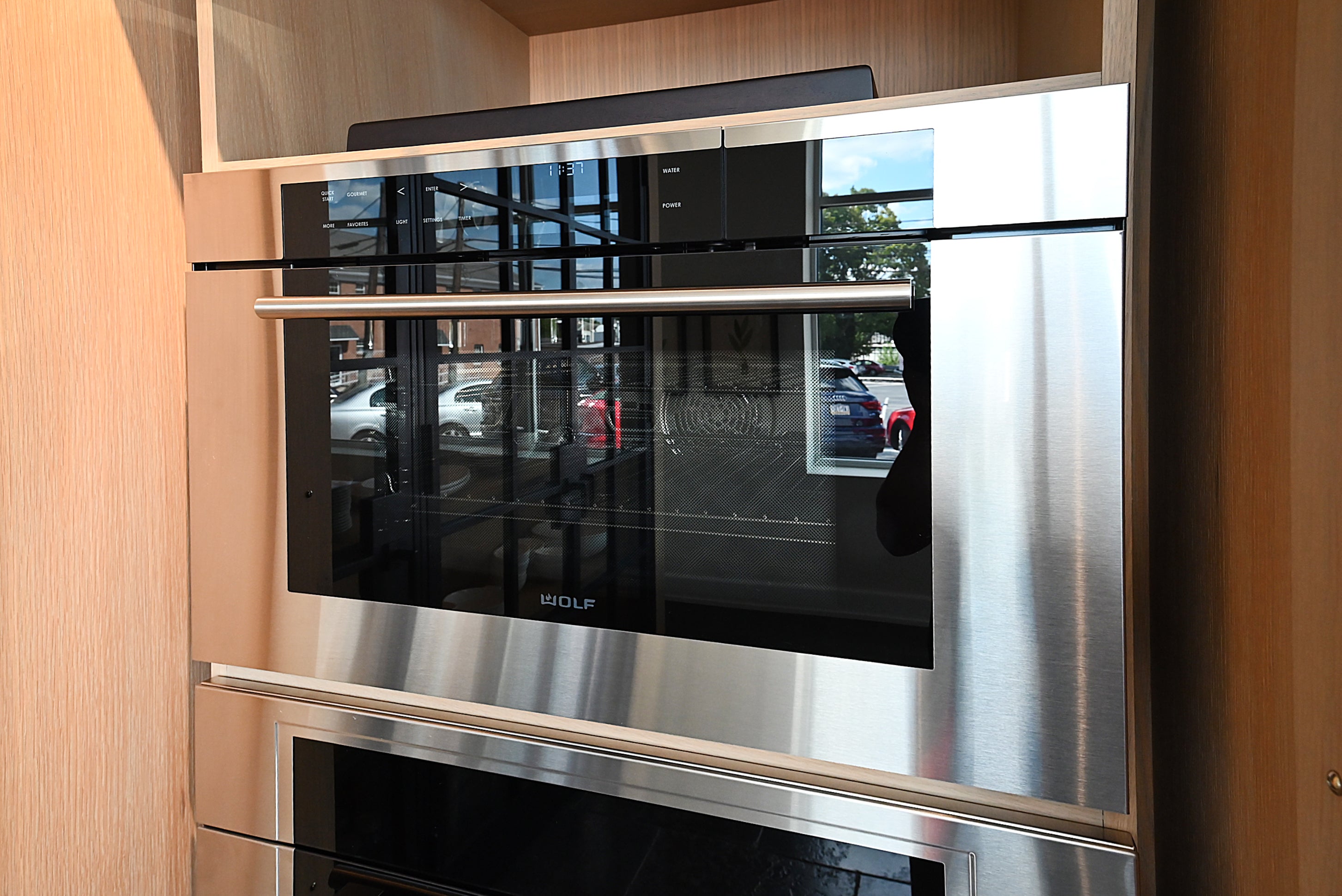 Quality Custom Marble & Onyx Flair Transitional Showroom Display Kitchen