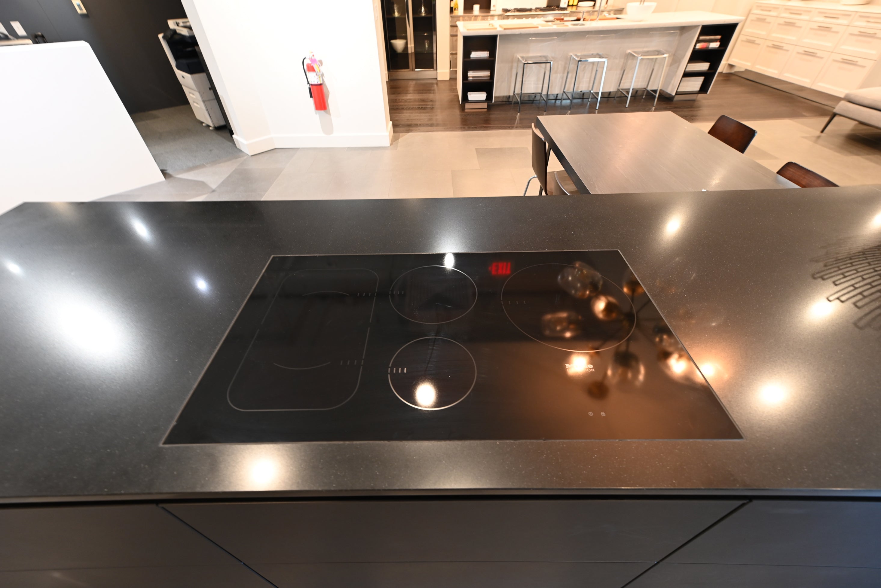 SieMatic Modern Black Kitchen with Island & Miele Appliances