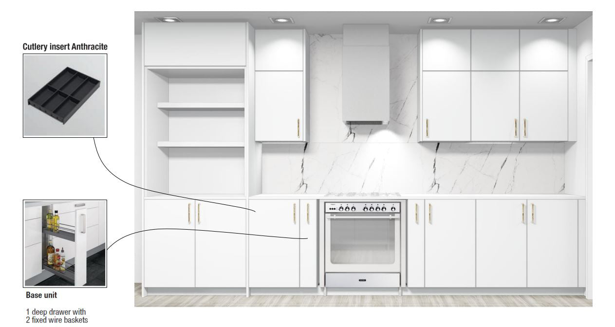 Ultra White Modern New-in-Box Kitchen W/ Butler’s Pantry