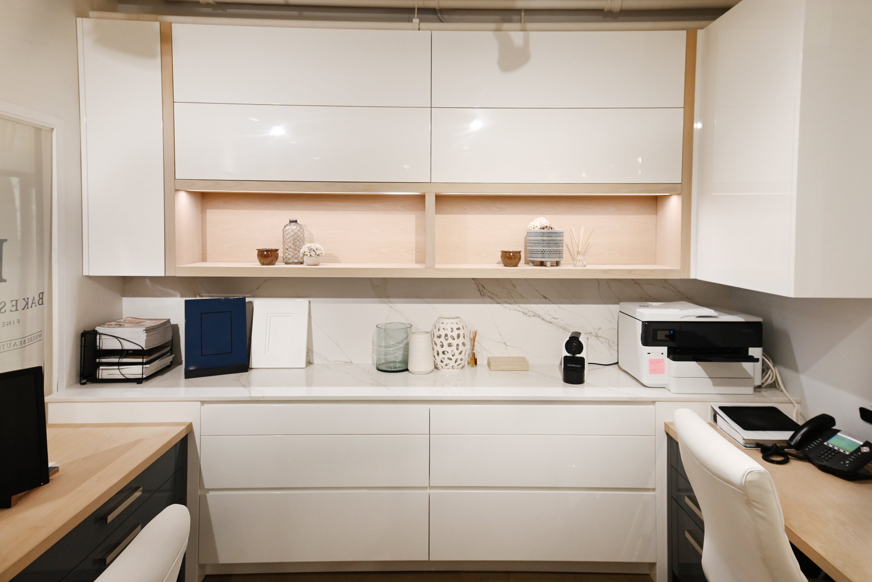 Bakes & Kropp Emerson Modern Showroom Display Desk Area