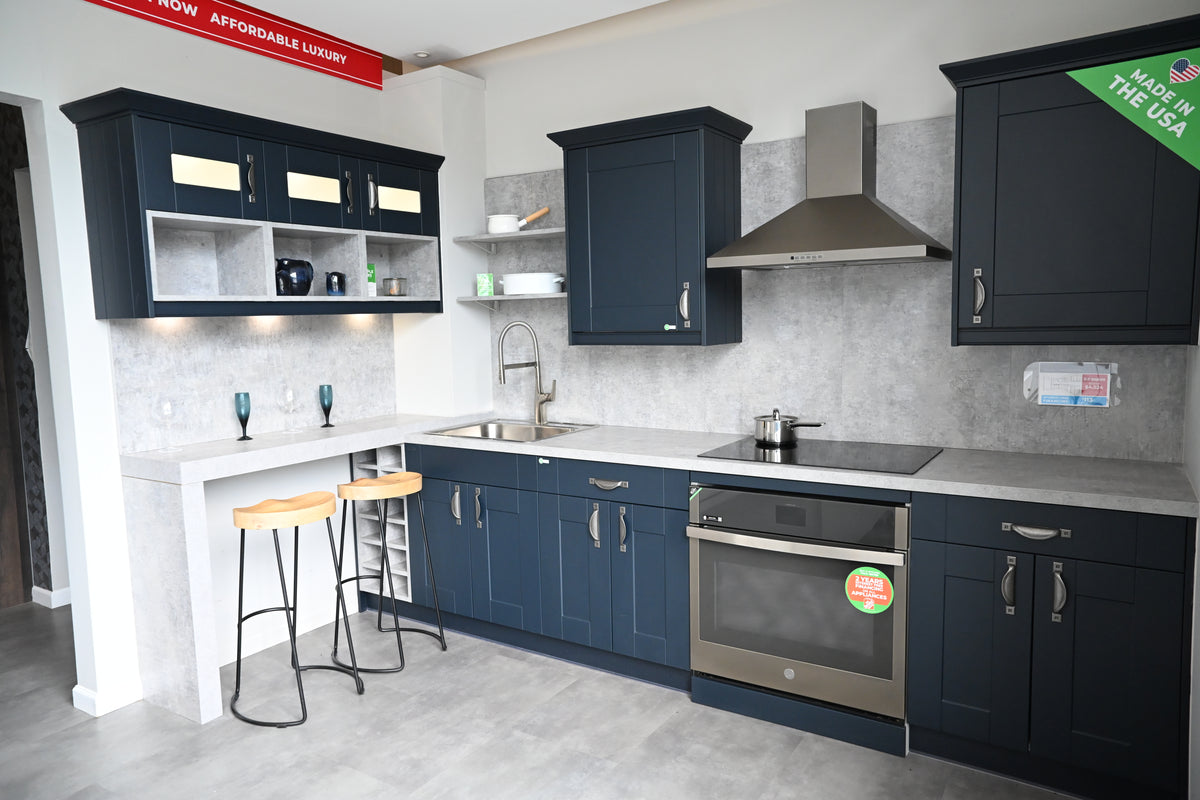 Wren Shaker Classic Navy Blue Matte Kitchen