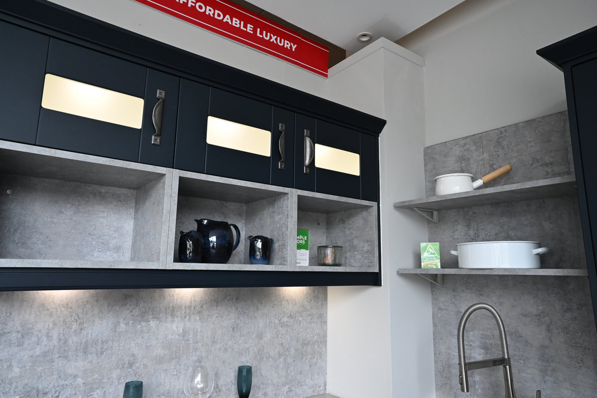 Wren Shaker Classic Navy Blue Matte Kitchen