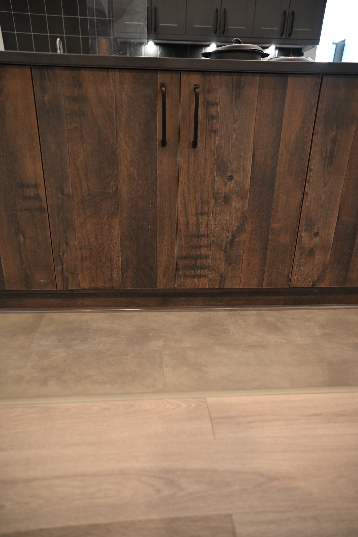 Wren Elements Swiss Oak Matte Modern Kitchen with JennAir Appliances