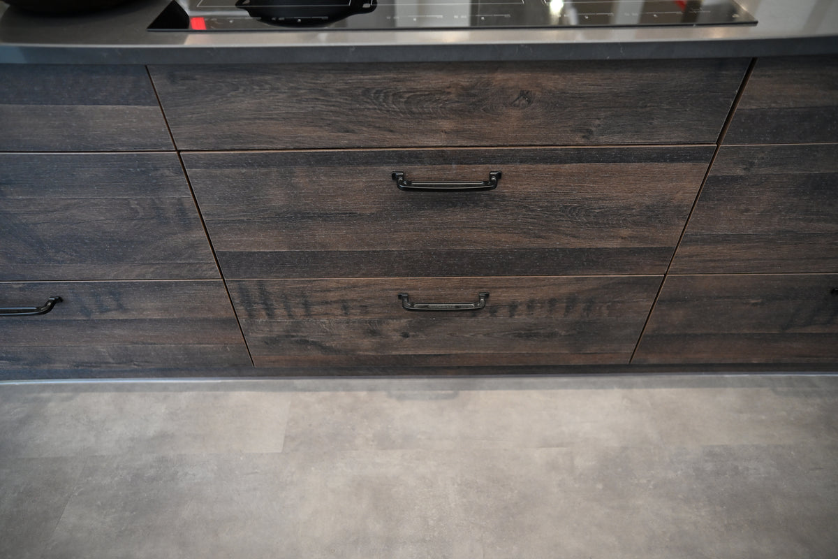 Wren Elements Swiss Oak Matte Modern Kitchen with JennAir Appliances