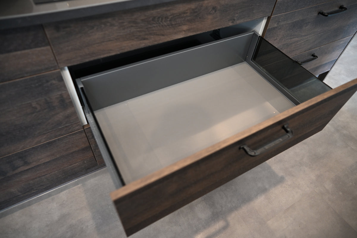 Wren Elements Swiss Oak Matte Modern Kitchen with JennAir Appliances