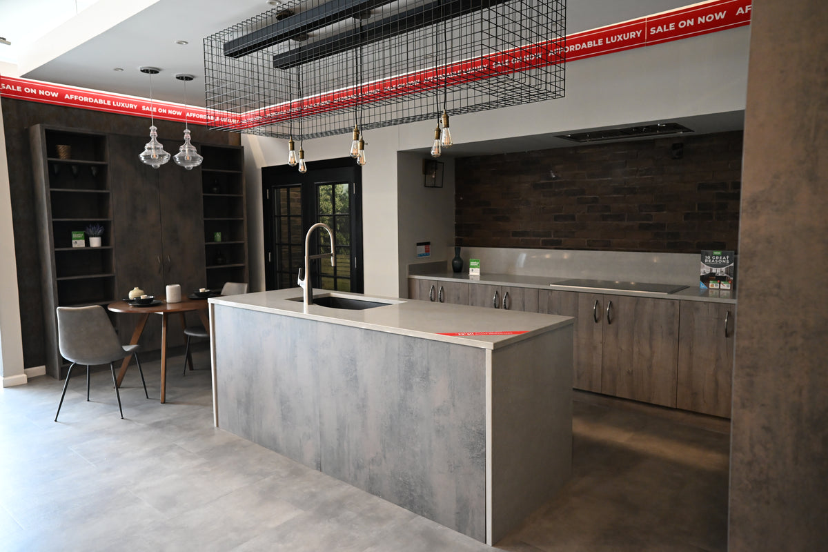 Wren Elements Oxidized Stone & Gray Oak Matte Modern Kitchen