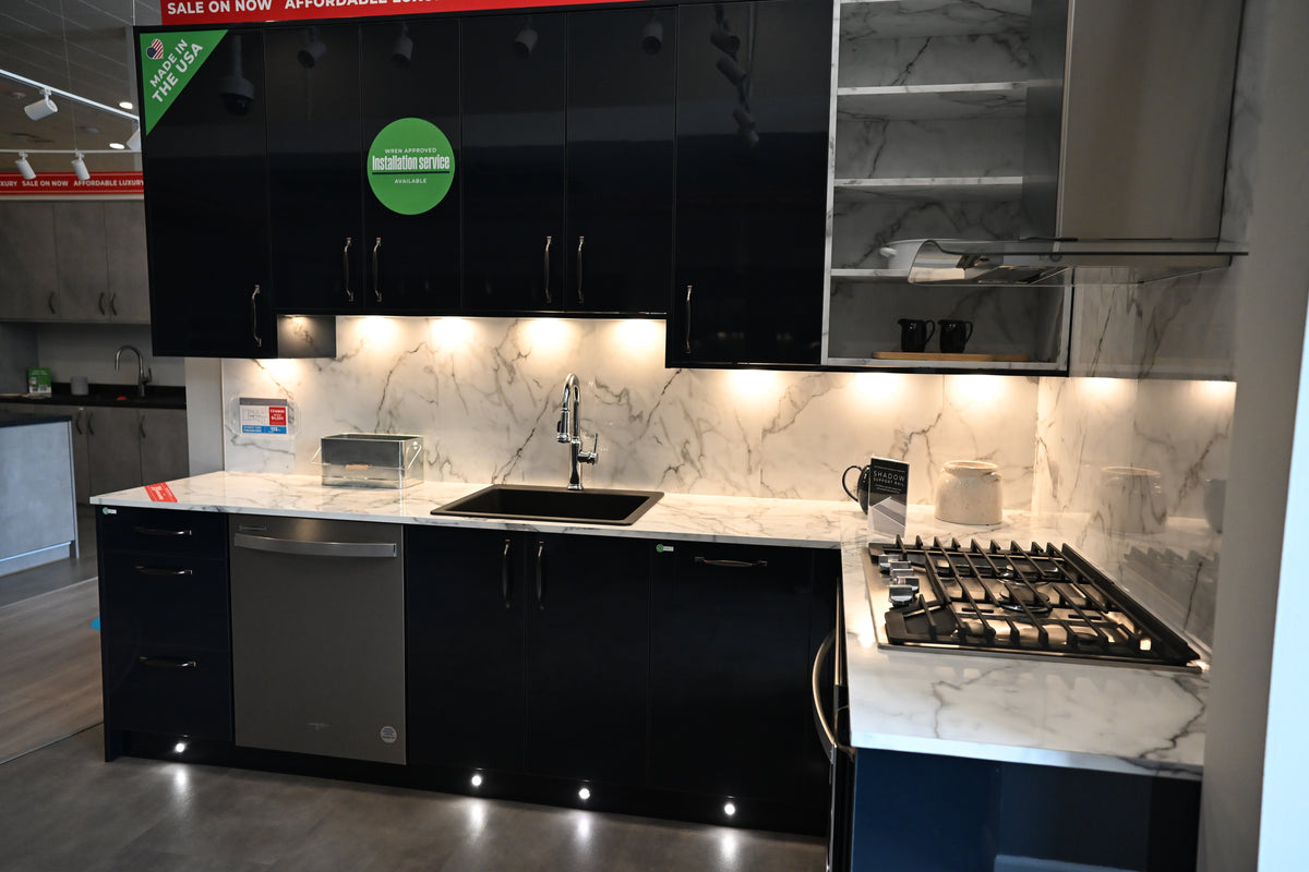 Wren Autograph Navy Blue Gloss Kitchen