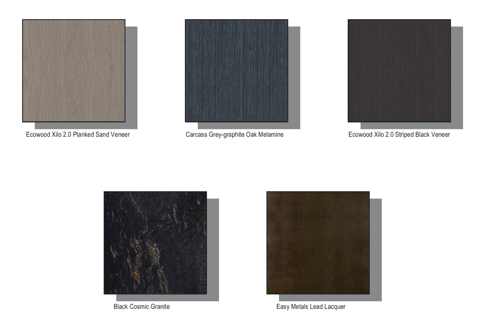 Boffi PRST + Antibes Bar with Ecowood Xilo 2.0 Veneer and Black Cosmic Granite Countertops