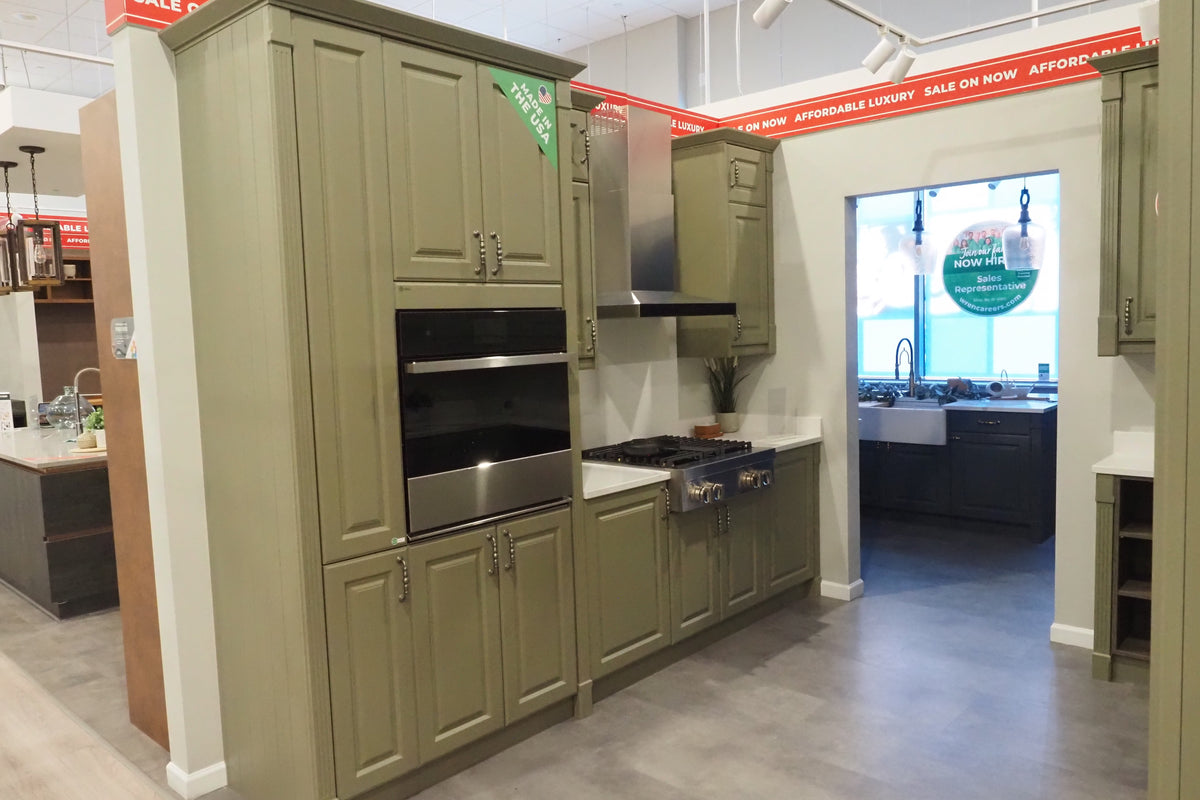 Wren Georgian Juratek Olive Green Matte Kitchen