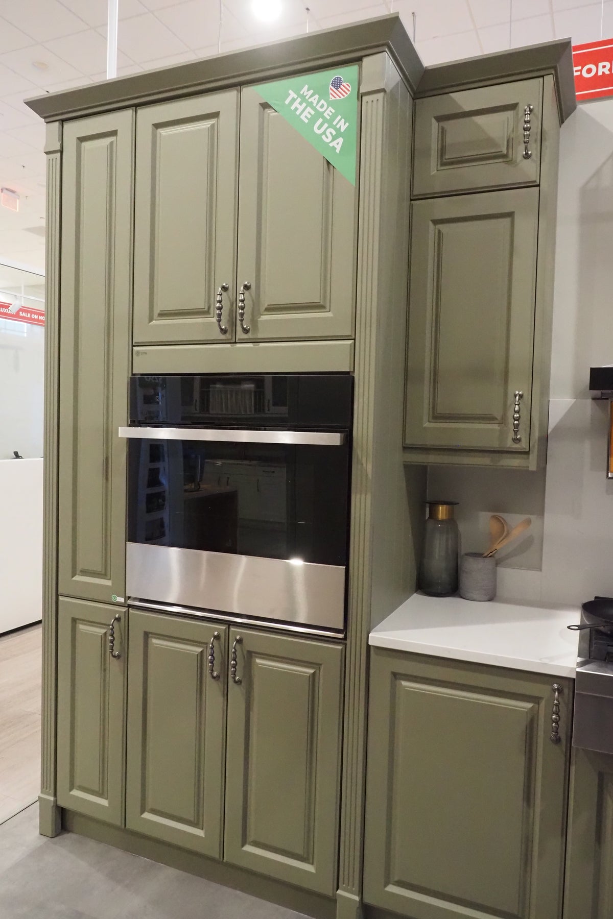 Wren Georgian Juratek Olive Green Matte Kitchen