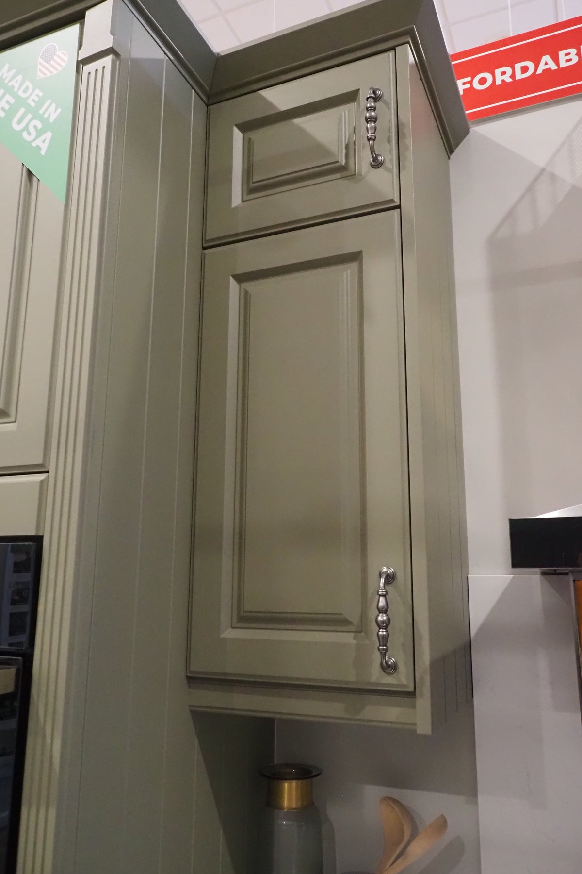 Wren Georgian Juratek Olive Green Matte Kitchen