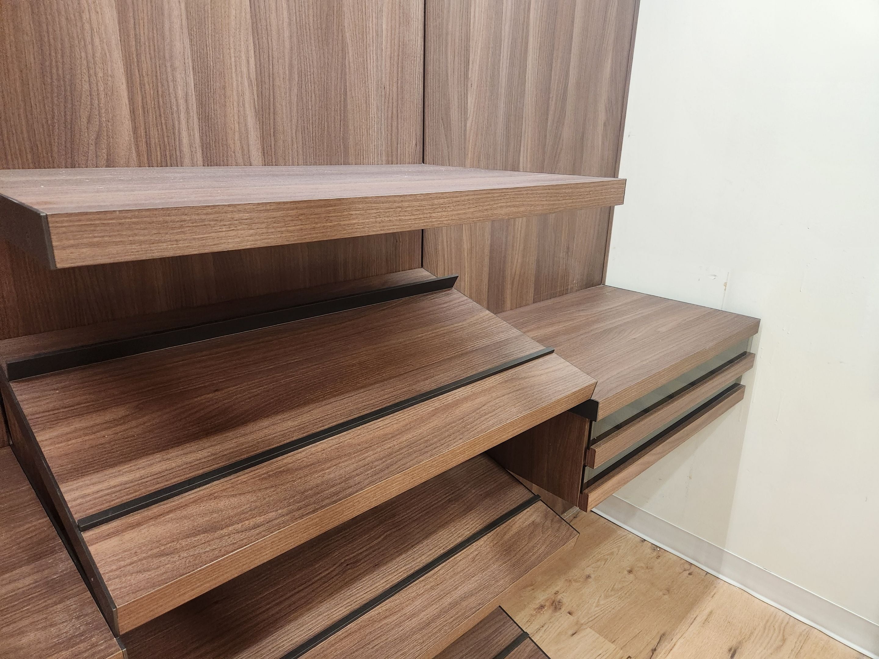 Hans Krug Modern Built-In Brown Laminate Closet System