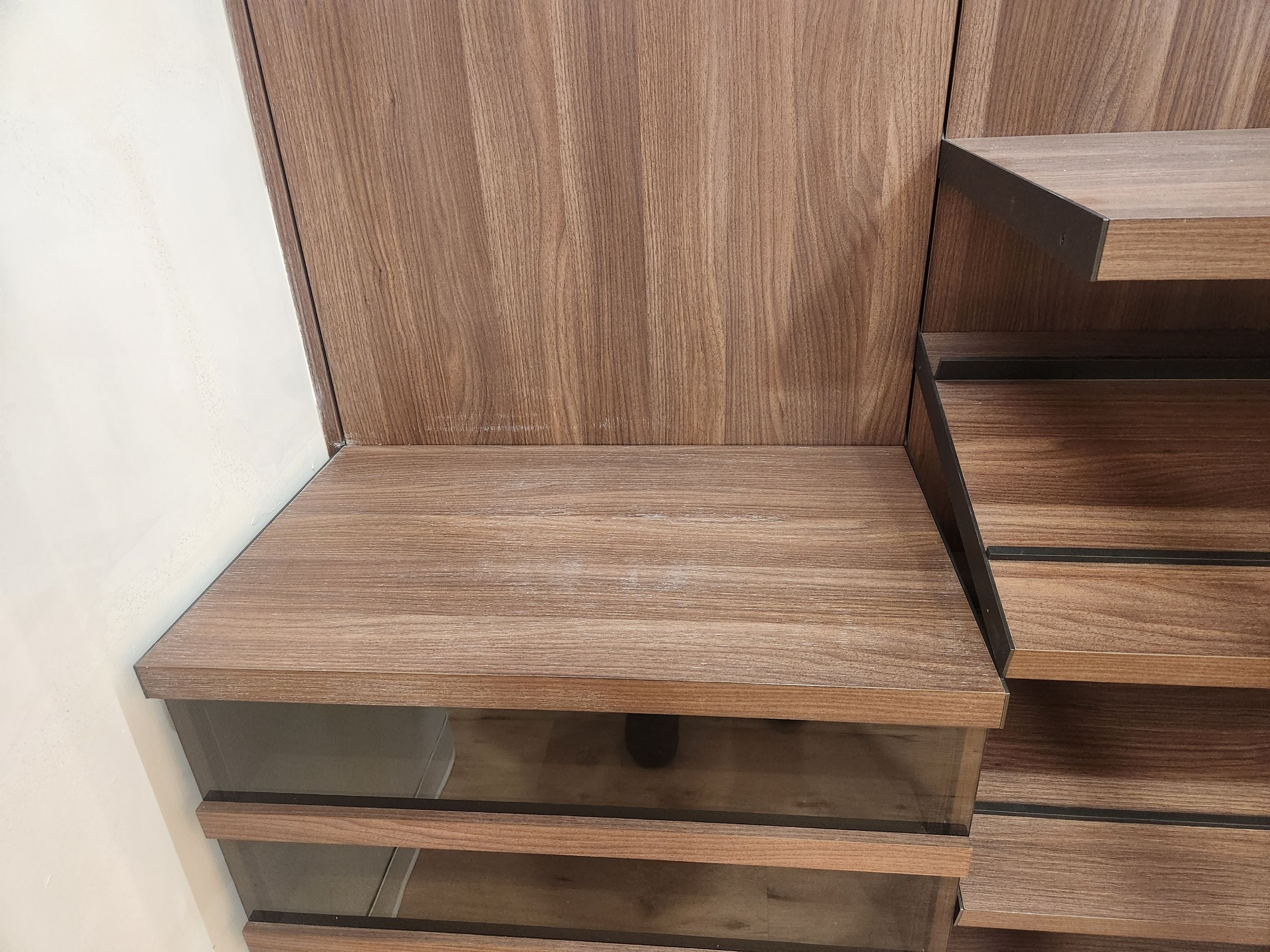 Hans Krug Modern Built-In Brown Laminate Closet System
