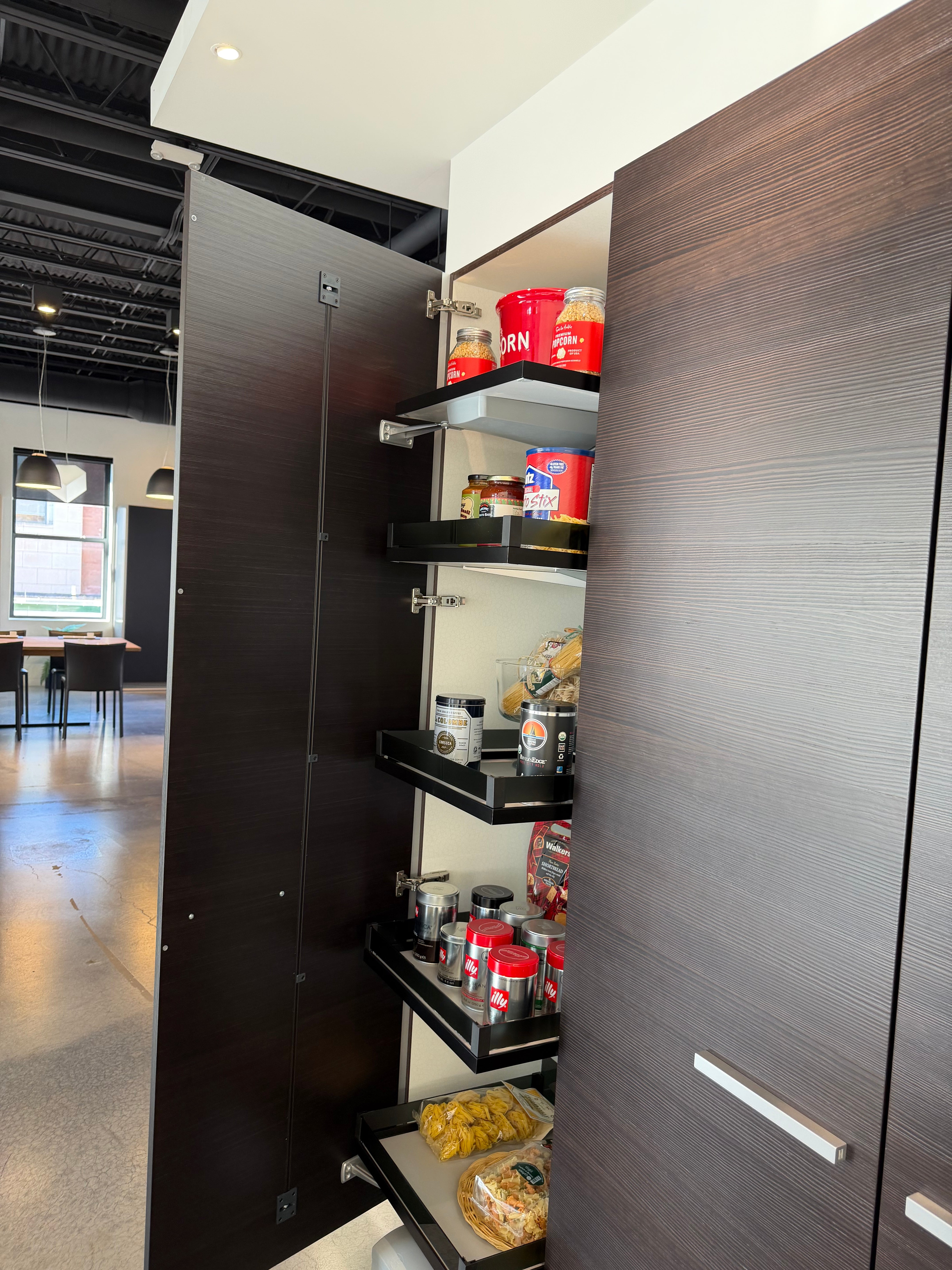 Poggenpohl Plus Modo Modern Black and White Kitchen with Island and Wolf & Sub-Zero Appliances