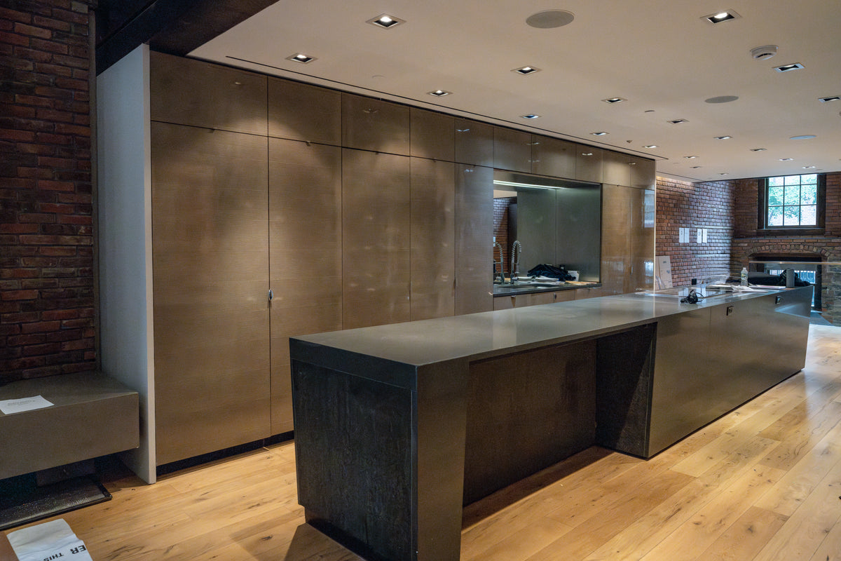 "The Stryker" Industrial Modern Kitchen with Island & Gaggenau Appliances