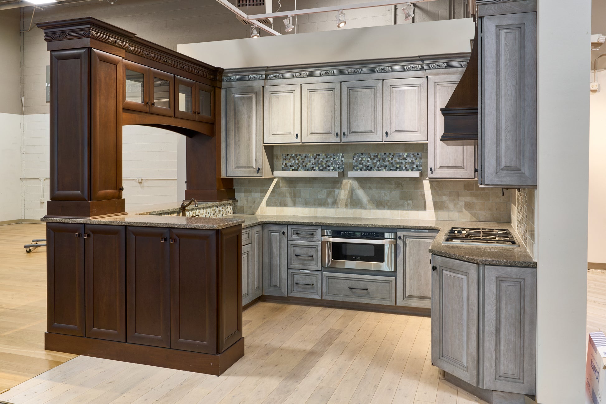 Omega Traditional Walnut & Weathered Grey Kitchen