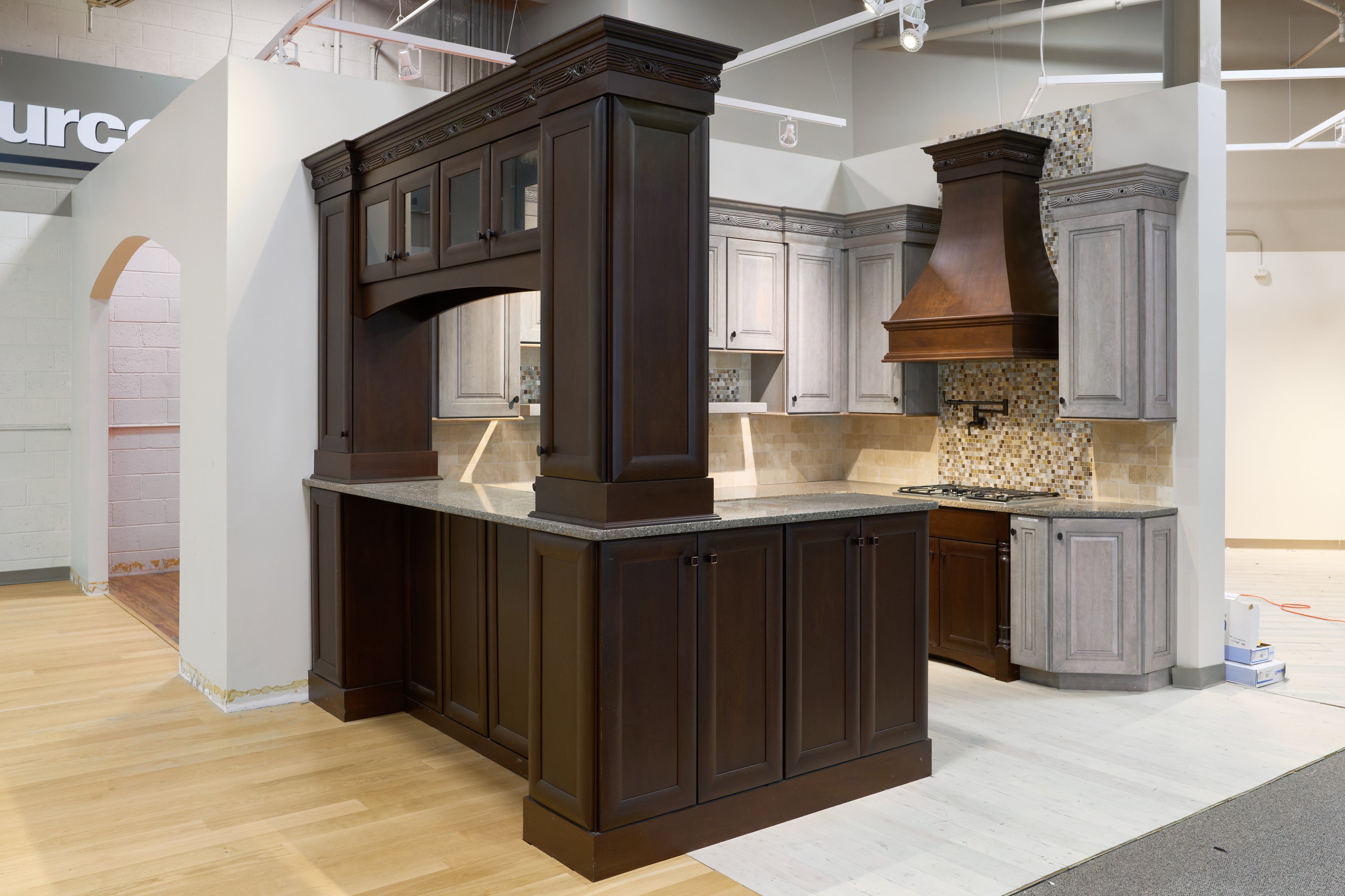 Omega Traditional Walnut & Weathered Grey Kitchen