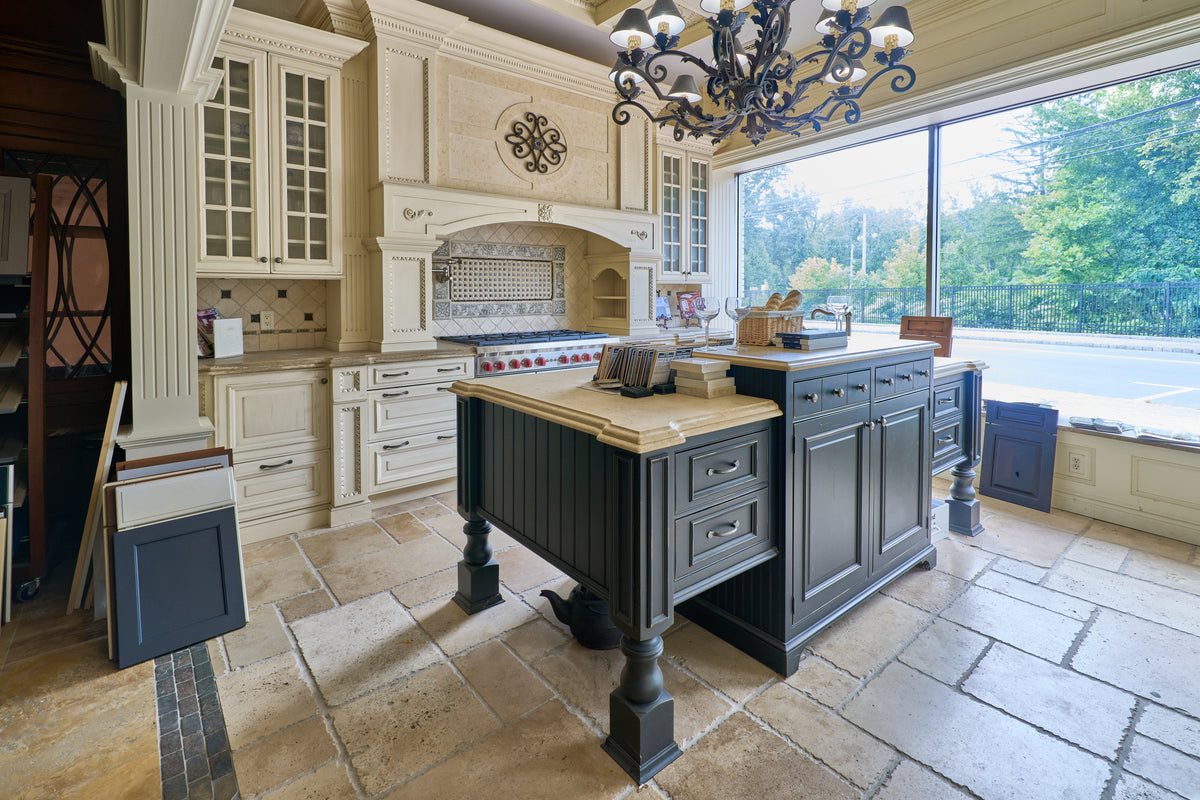 Wood-Mode Cream Froth Traditional Kitchen with Island
