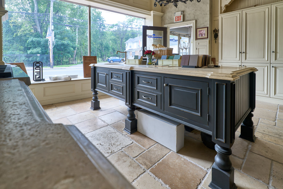 Wood-Mode Cream Froth Traditional Kitchen with Island