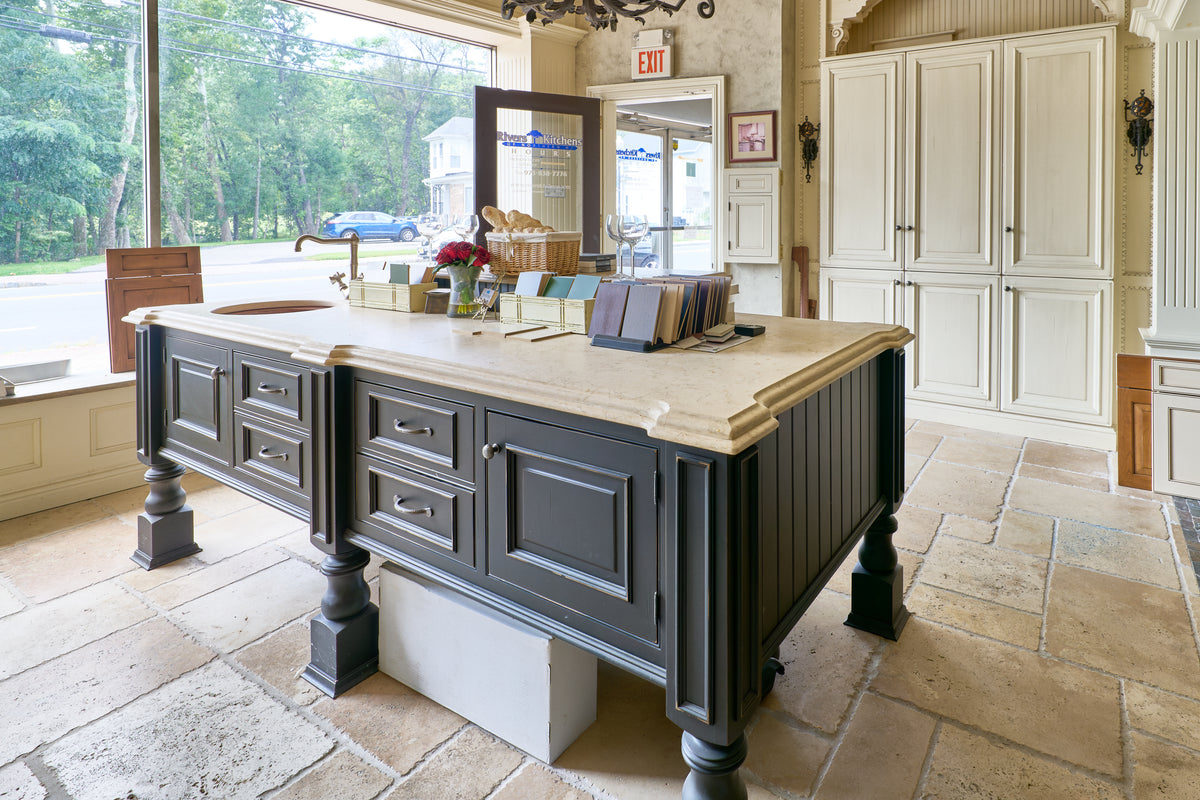 Wood-Mode Cream Froth Traditional Kitchen with Island