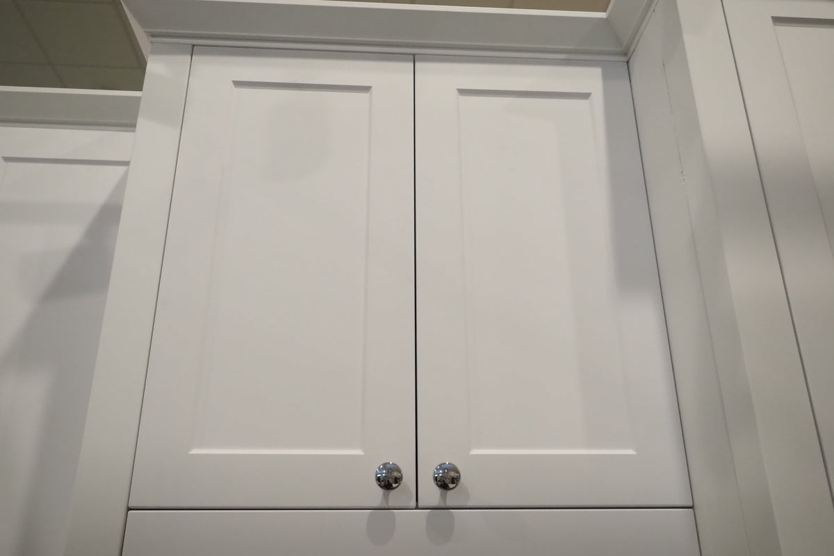 Wren Shaker White & Grey Matte Kitchen with KitchenAid Appliances