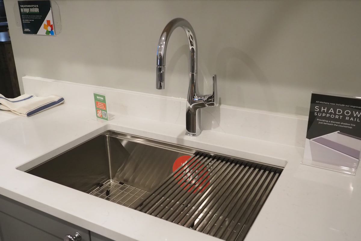 Wren Shaker White & Grey Matte Kitchen with KitchenAid Appliances