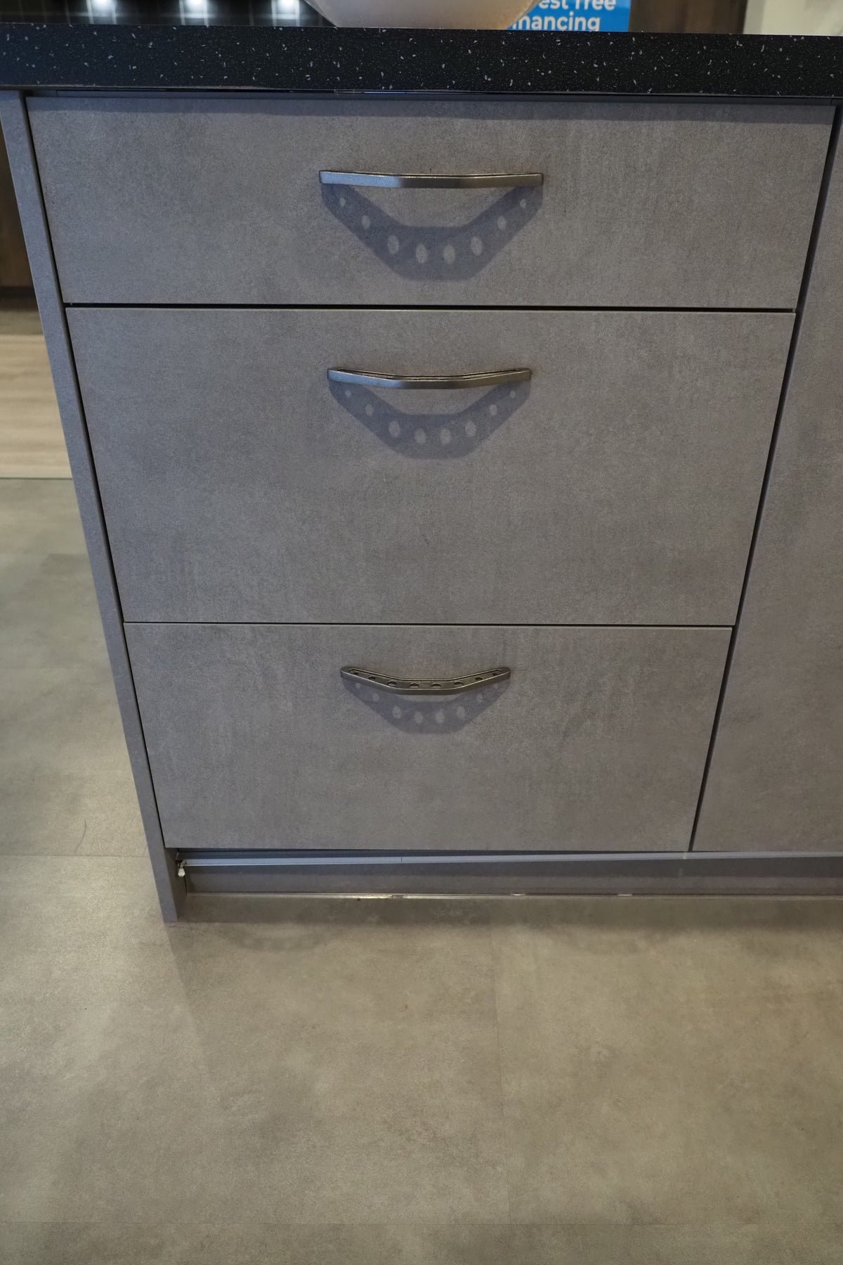 Wren Elements Concrete Grey Modern Kitchen with JennAir Appliances