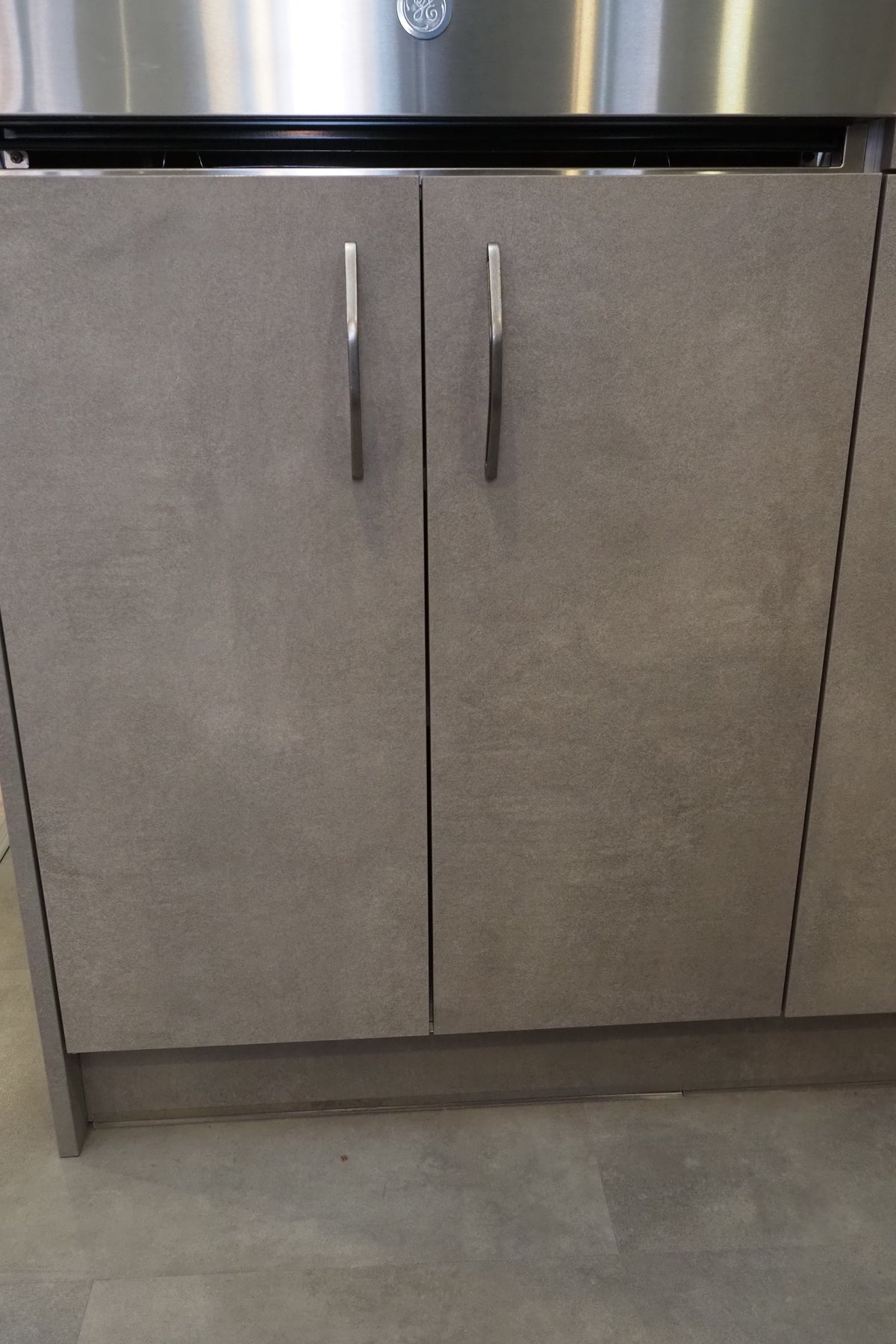 Wren Elements Concrete Grey Modern Kitchen with JennAir Appliances
