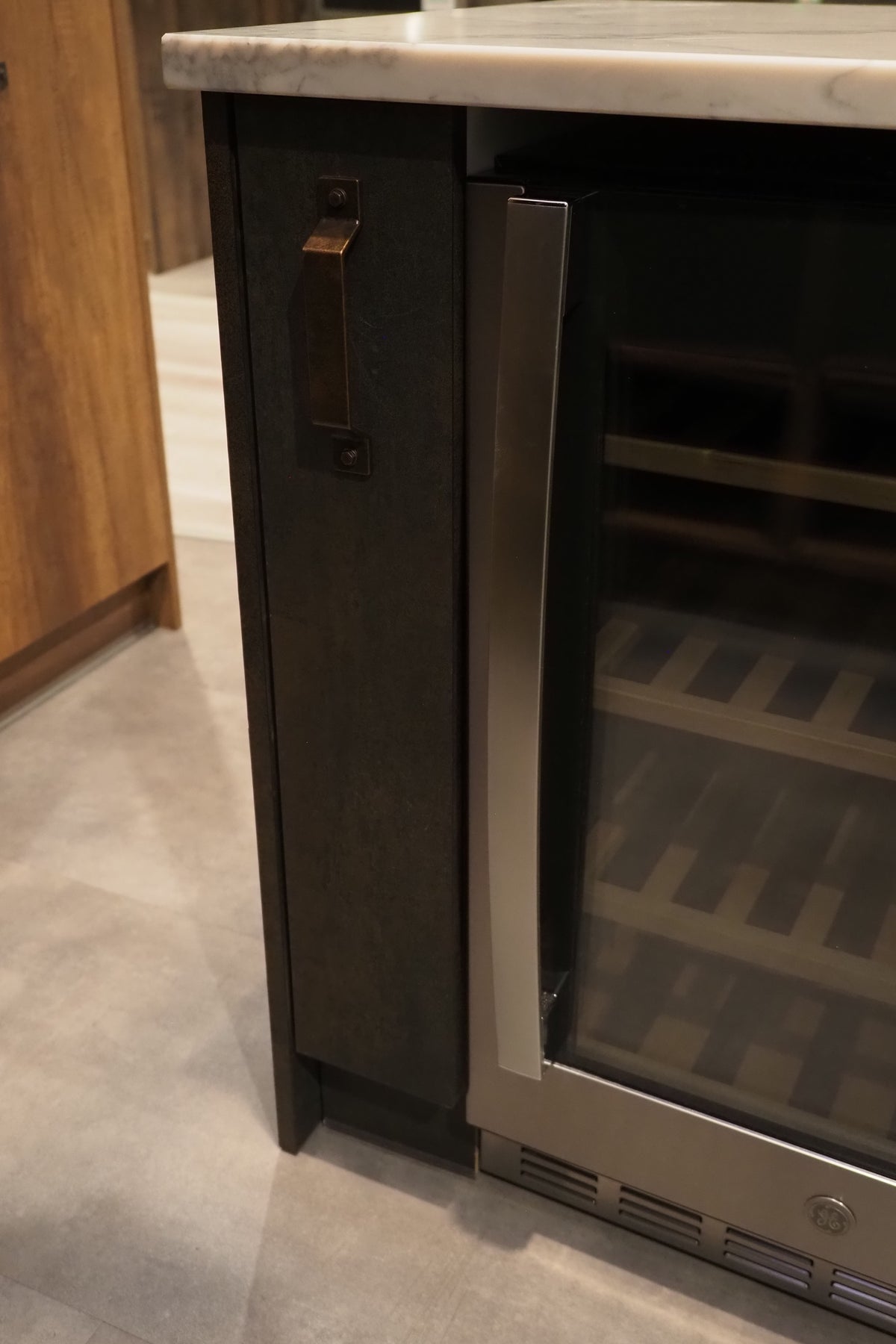Wren Elements Oxidized Bronze and Saddle Oak Matte Kitchen