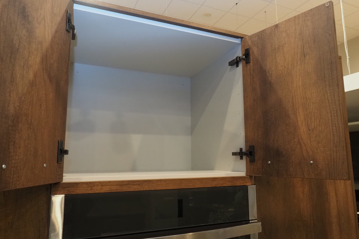 Wren Elements Oxidized Bronze and Saddle Oak Matte Kitchen