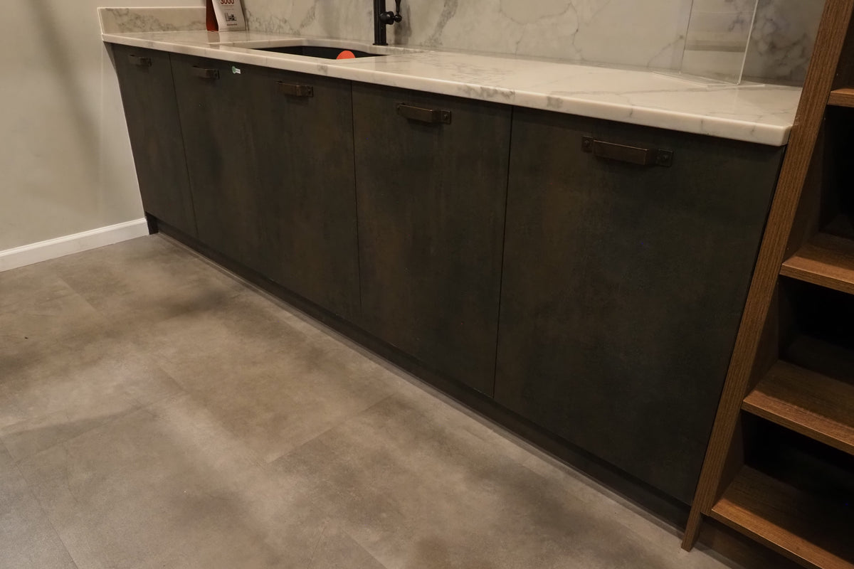 Wren Elements Oxidized Bronze and Saddle Oak Matte Kitchen