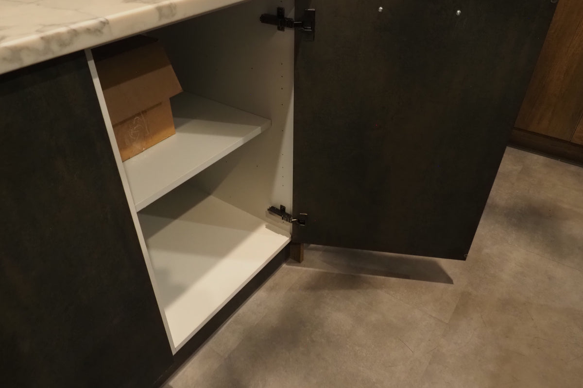 Wren Elements Oxidized Bronze and Saddle Oak Matte Kitchen