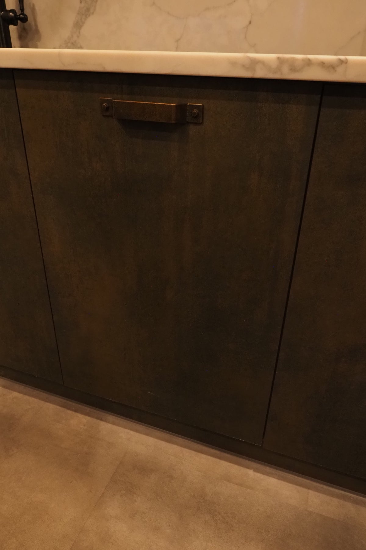 Wren Elements Oxidized Bronze and Saddle Oak Matte Kitchen