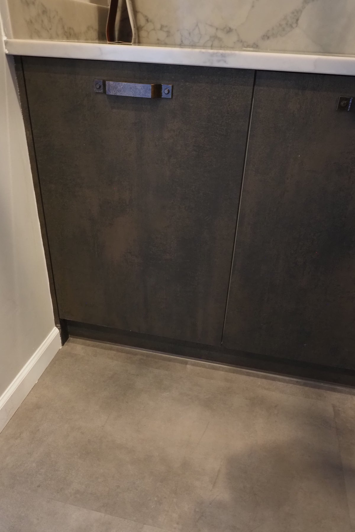 Wren Elements Oxidized Bronze and Saddle Oak Matte Kitchen