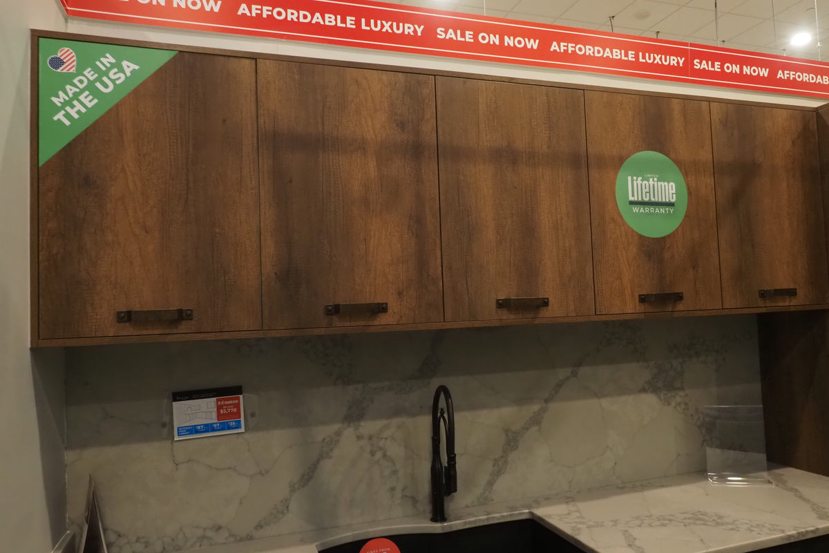 Wren Elements Oxidized Bronze and Saddle Oak Matte Kitchen